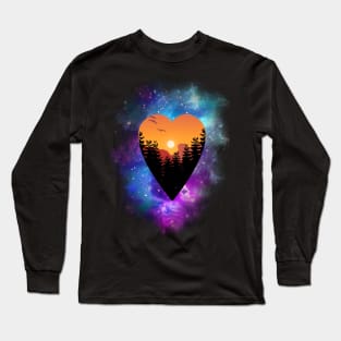 Galaxy Sunset View Long Sleeve T-Shirt